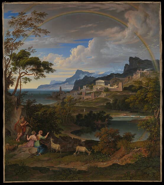 Heroic Landscape with Rainbow, by Joseph Anton Koch