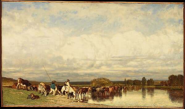 Cows Crossing a Ford, by Jules Dupré