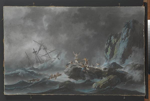 A Shipwreck in a Storm, by Jean Pillement