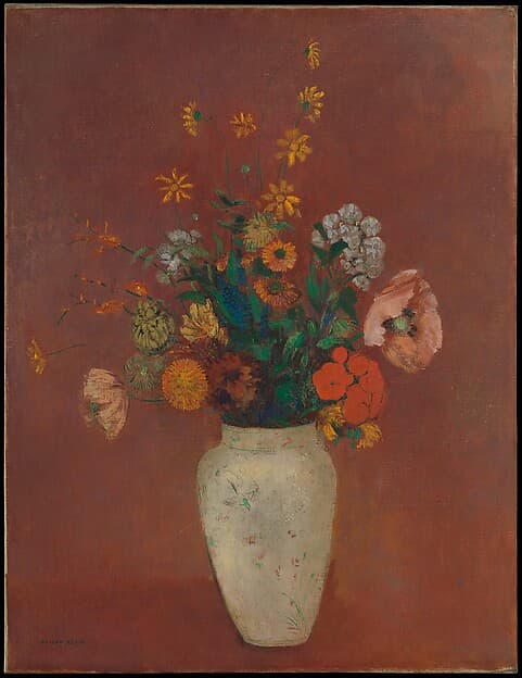 Bouquet in a Chinese Vase, by Odilon Redon