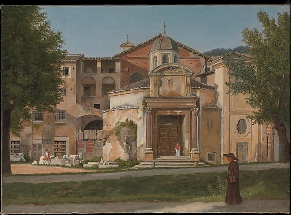 A Section of the Via Sacra, Rome (The Church of Saints Cosmas and Damian), by Christoffer Wilhelm Eckersberg