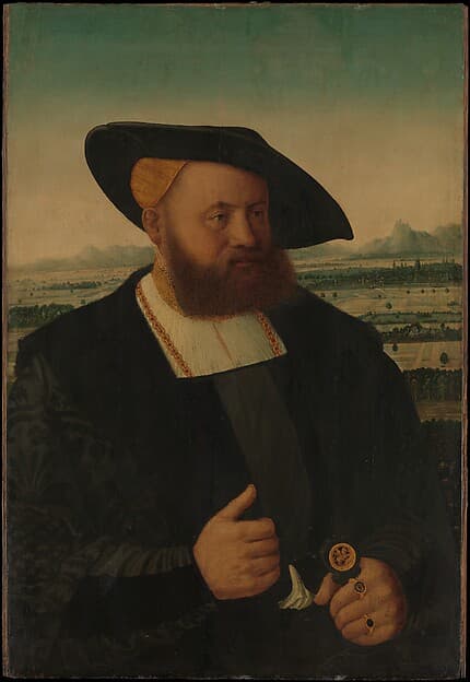 Portrait of a Man with a Moor's Head on His Signet Ring, by Conrad Faber von Creuznach