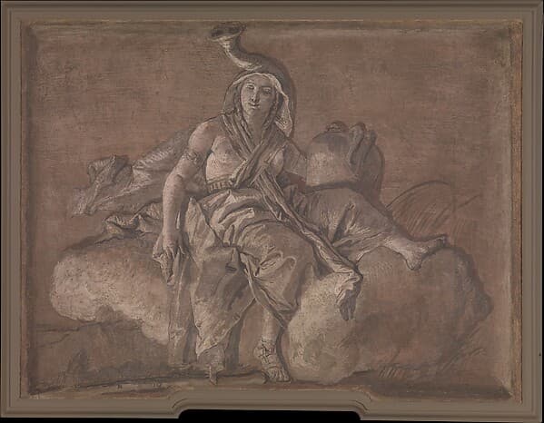 Allegorical Figure Representing Africa, by Giovanni Domenico Tiepolo