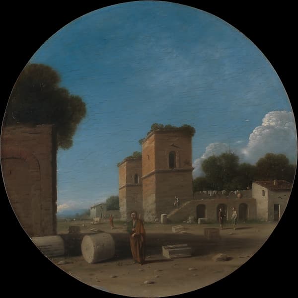 A Roman Landscape with Figures, by Goffredo Wals