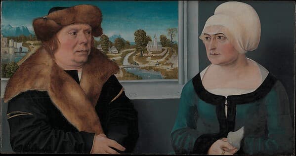 Portrait of a Married Couple (Lorenz Kraffter and Honesta Merz?), by Ulrich Apt the Elder