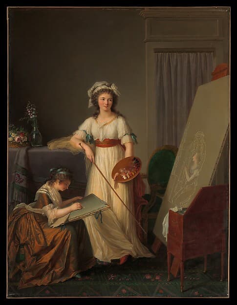 The Interior of a Woman Painter's Studio, by Marie Victoire Lemoine