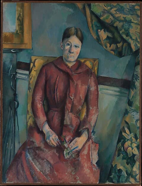 Madame Cézanne (Hortense Fiquet, 1850–1922) in a Red Dress, by Paul Cézanne