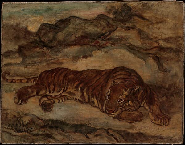 Tiger in Repose, by Antoine-Louis Barye