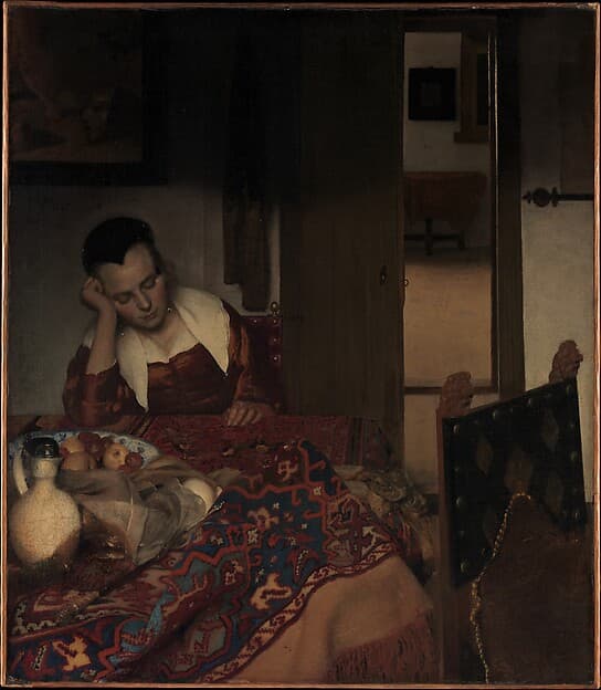A Maid Asleep, by Johannes Vermeer