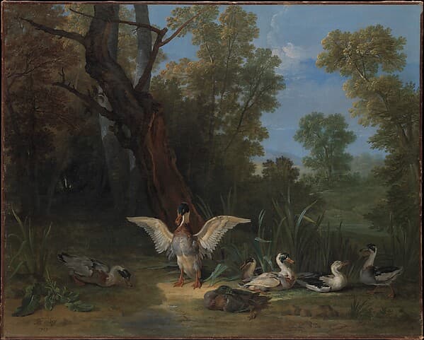 Ducks Resting in Sunshine, by Jean-Baptiste Oudry