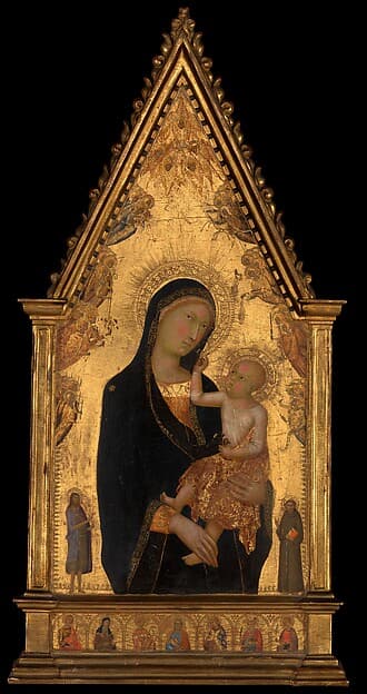Madonna and Child with Saints and Angels, by Lippo Memmi (Filippo di Memmo)