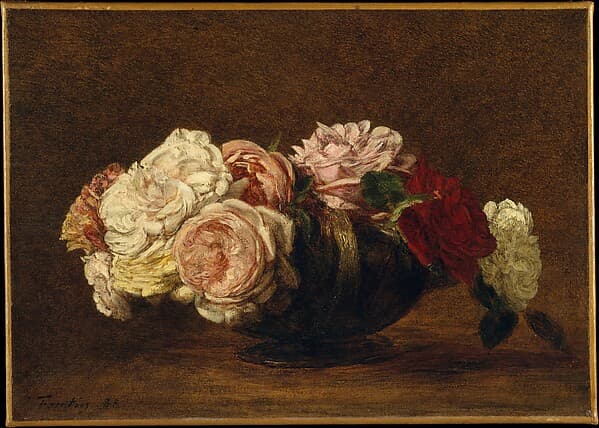Roses in a Bowl, by Henri Fantin-Latour