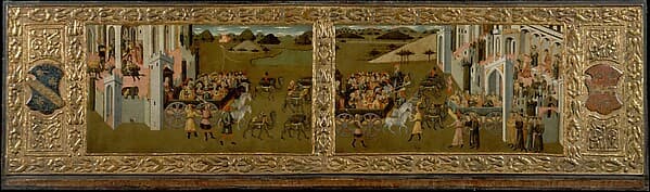 King Solomon and the Queen of Sheba, by Master of Lecceto