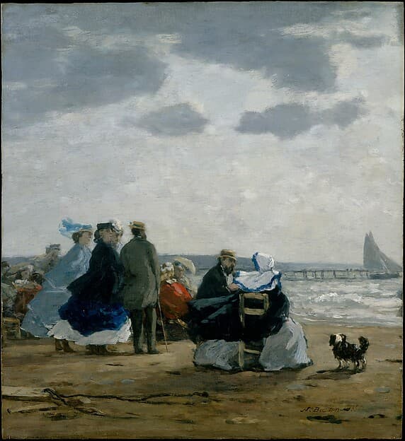 On the Beach, Dieppe, by Eugène Boudin