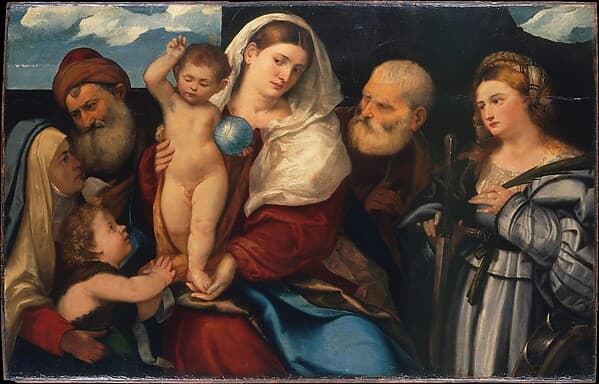 Madonna and Child with Saints, by Bonifacio de' Pitati (Bonifacio Veronese)