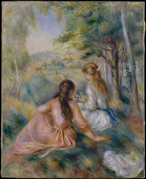 In the Meadow, by Auguste Renoir