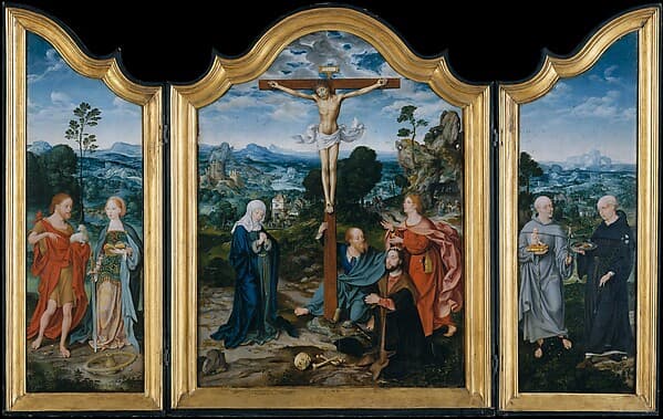 The Crucifixion with Saints and a Donor, by Joos van Cleve