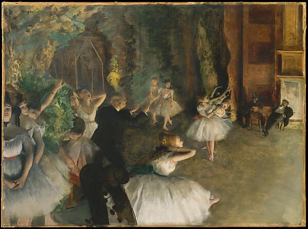 The Rehearsal of the Ballet Onstage, by Edgar Degas