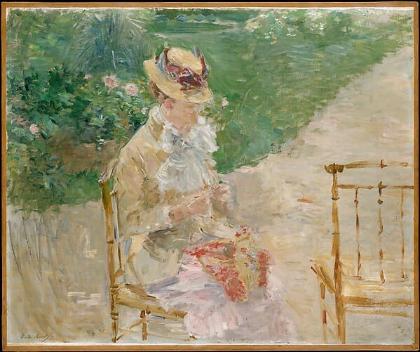 Young Woman Knitting, by Berthe Morisot