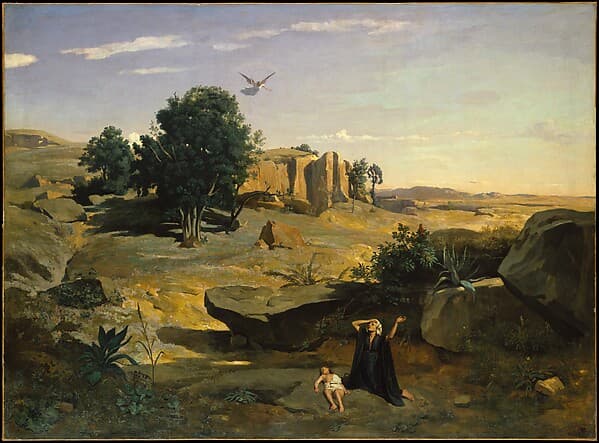 Hagar in the Wilderness, by Camille Corot
