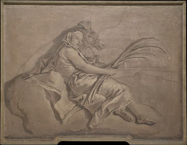 Allegorical Figure Representing Asia, by Giovanni Domenico Tiepolo