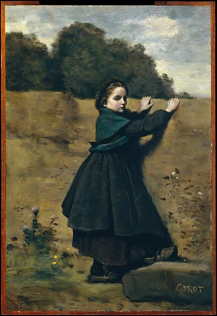 The Curious Little Girl, by Camille Corot