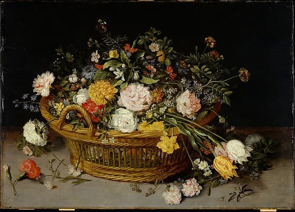 A Basket of Flowers, by Jan Brueghel the Younger
