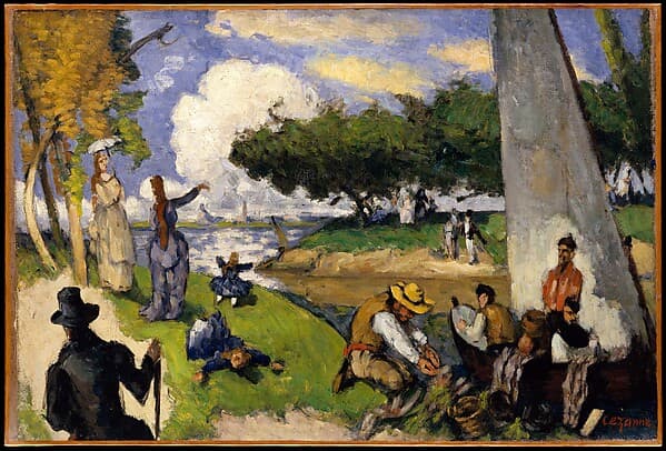 The Fishermen (Fantastic Scene), by Paul Cézanne