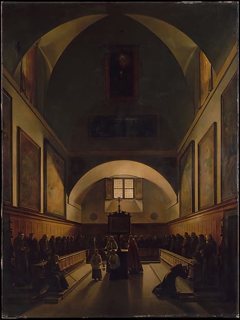 The Choir of the Capuchin Church in Rome, by François Marius Granet