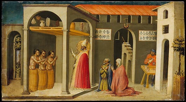 Saint Nicholas Resuscitating Three Youths, by Bicci di Lorenzo