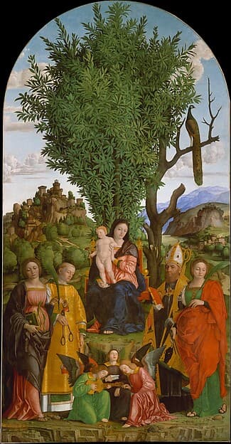 Madonna and Child with Saints, by Girolamo dai Libri