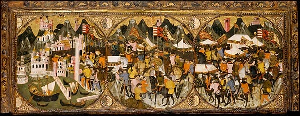 The Conquest of Naples by Charles of Durazzo, by Master of Charles of Durazzo