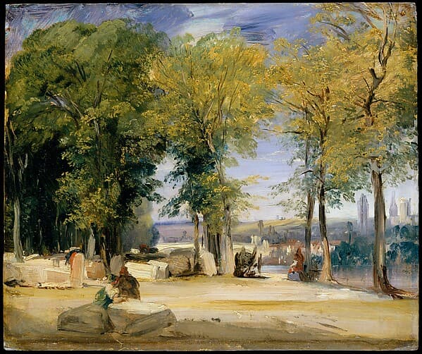 View near Rouen, by Richard Parkes Bonington