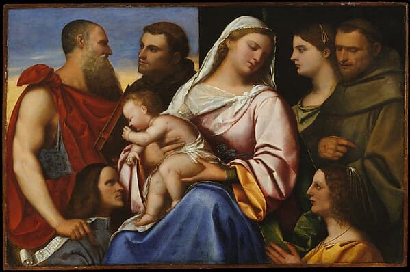 Madonna and Child with Saints and Donors, by Sebastiano del Piombo
