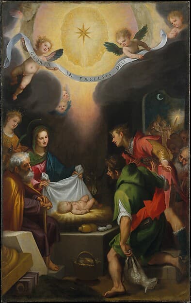 The Adoration of the Shepherds with Saint Catherine of Alexandria, by Cigoli (Ludovico Cardi)