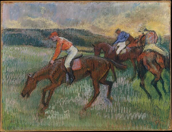 Three Jockeys, by Edgar Degas