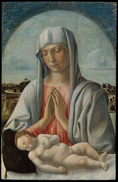 Madonna Adoring the Sleeping Child, by Giovanni Bellini