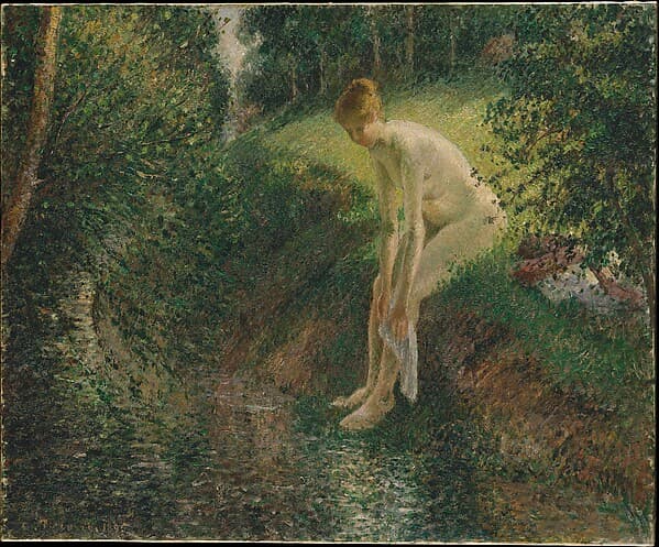 Bather in the Woods, by Camille Pissarro