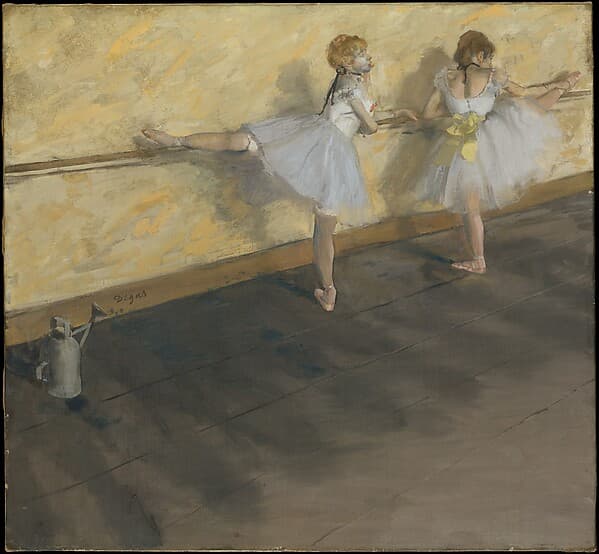 Dancers Practicing at the Barre, by Edgar Degas