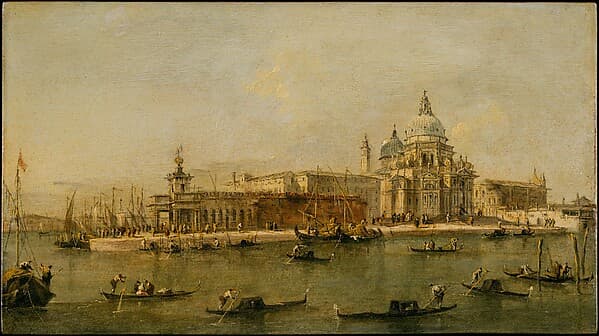 Venice: The Dogana and Santa Maria della Salute, by Francesco Guardi