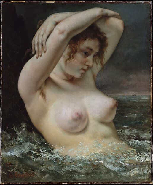 The Woman in the Waves, by Gustave Courbet