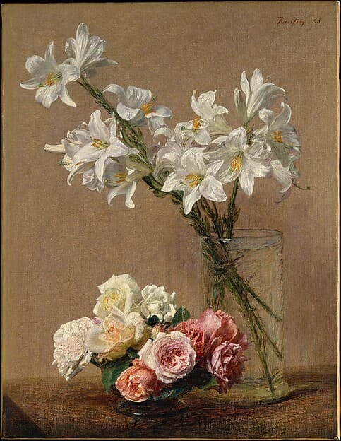 Roses and Lilies, by Henri Fantin-Latour