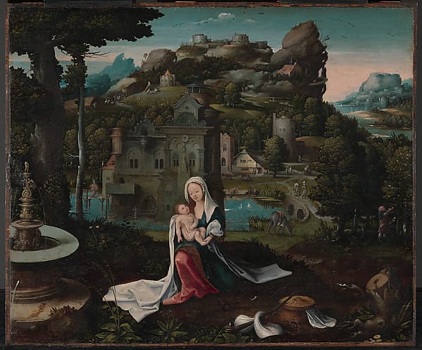 The Rest on the Flight into Egypt, by Netherlandish (Antwerp) Painters