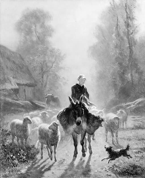 Going to Market, by Constant Troyon