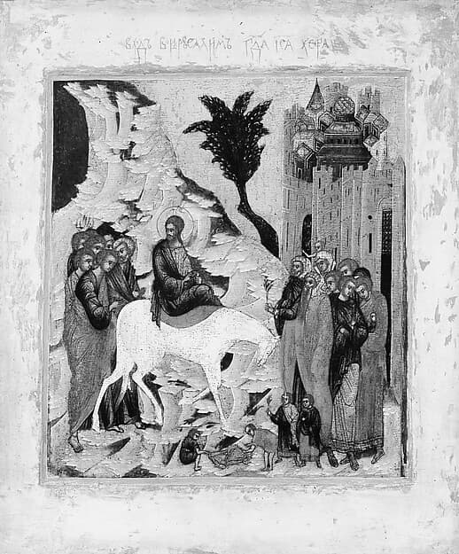 Christ's Entry into Jerusalem, by Russian Painter