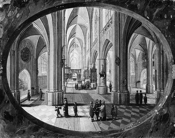 Interior of a Gothic Church by Day, by Pieter Neeffs the Elder