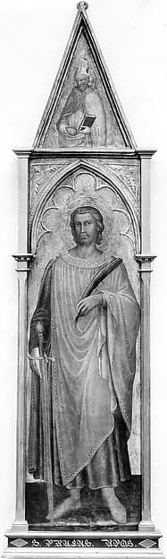 Saint Julian the Hospitaler (with Saint Nicholas of Bari), by Martino di Bartolommeo di Biagio