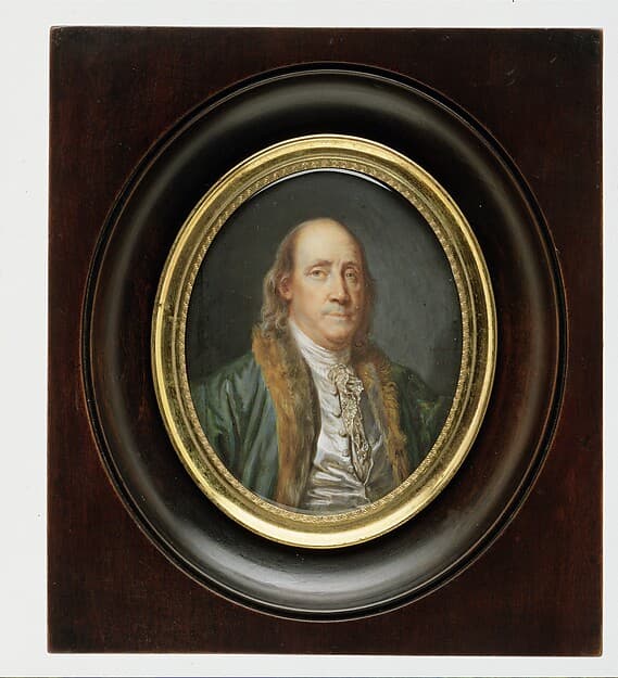 Benjamin Franklin (1706–1790), after a Painting by Greuze of 1777, by Charles Paul Jérôme de Bréa