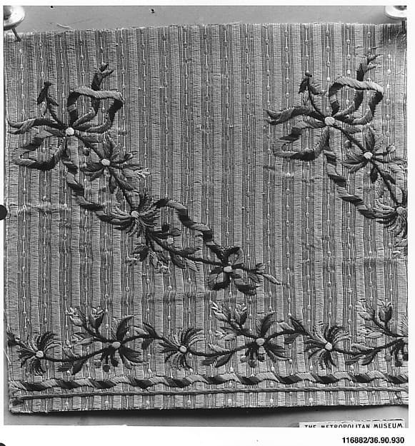 Embroidery sample for a man’s suit or waistcoat