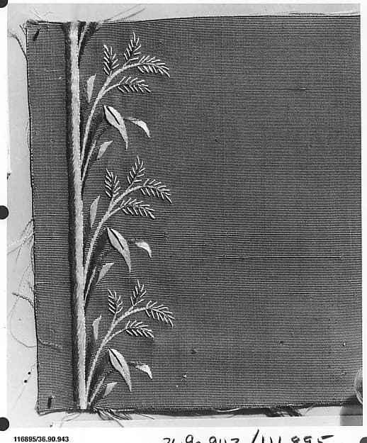 Embroidery sample for a man’s suit or waistcoat